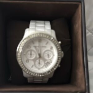 Michael Kors white ceramic watch